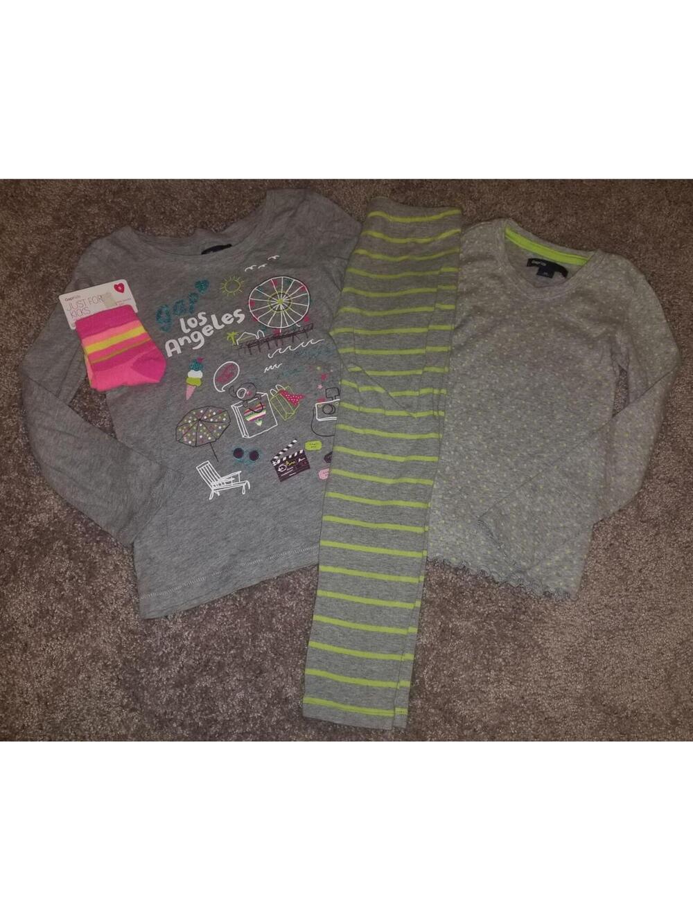 EEUC Gap Kids Girls Outfit Bundle XS 4 5 Leggings Shirts
